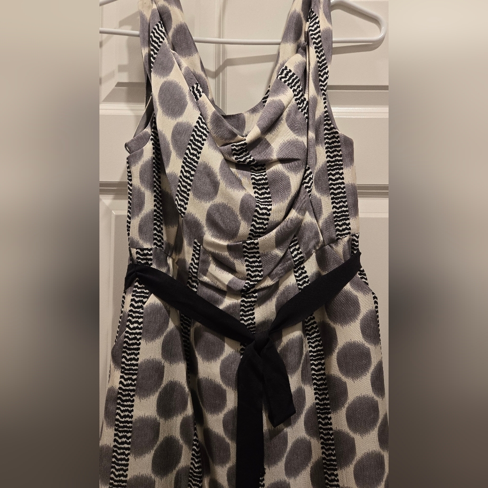 Leifsdottir Black and Cream Polka Dot Mini Dress